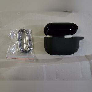 Black Wireless Earbuds Case with Key Ring